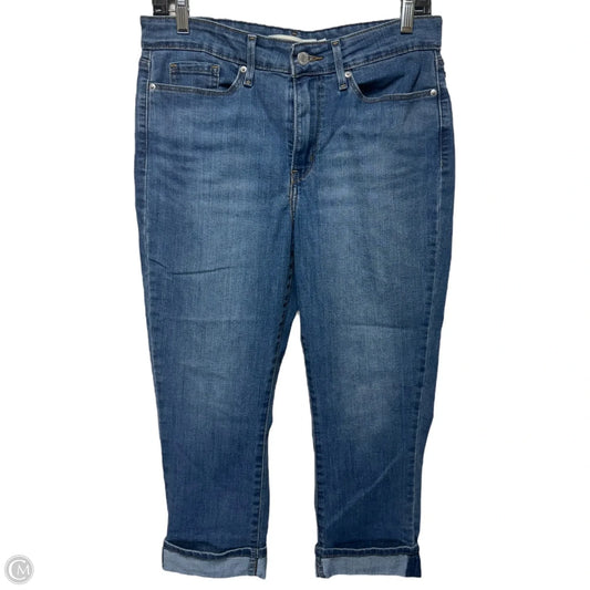 Levi Strauss Signature Mid Rise Capri Jeans By Levis In Blue Denim, Size: 6