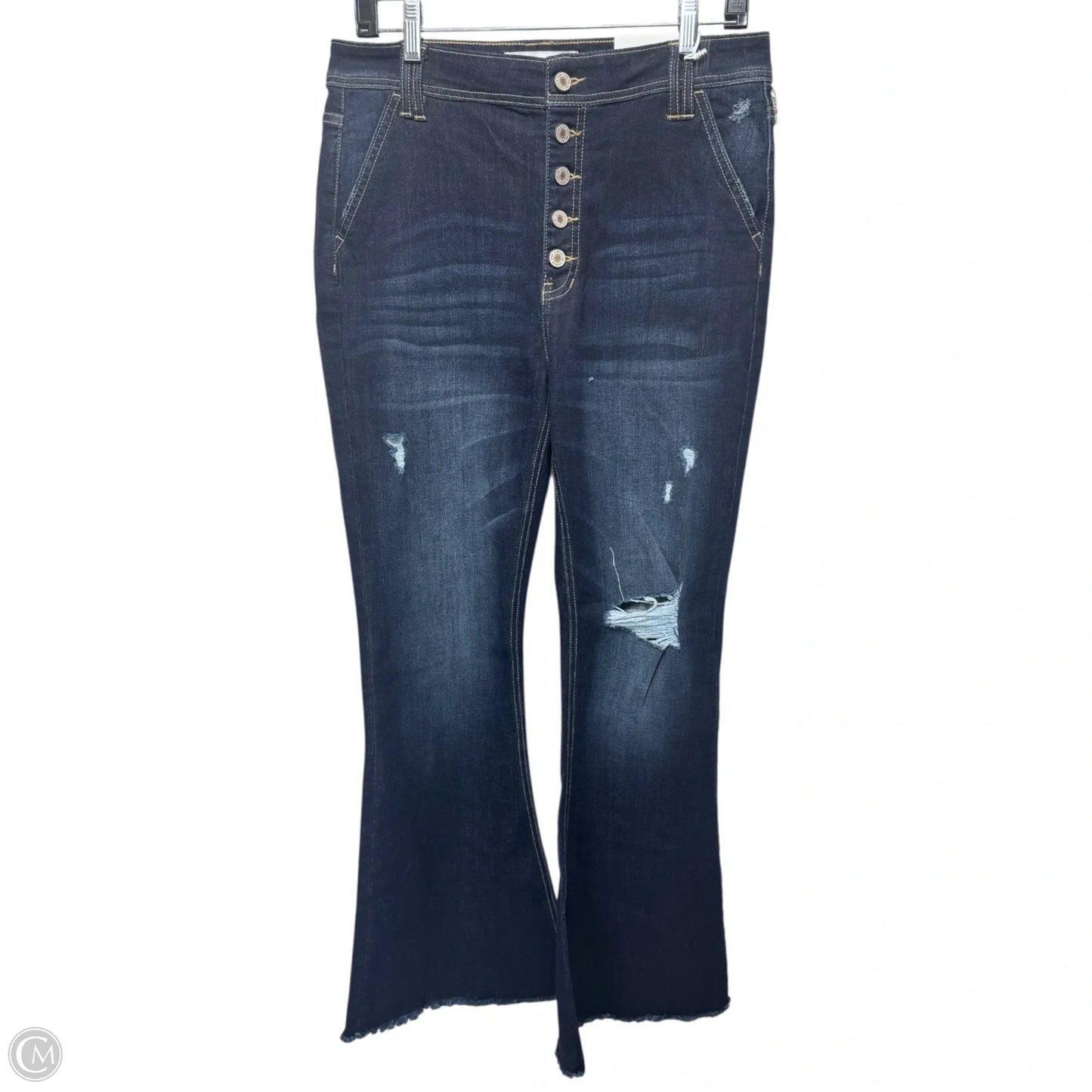 High Rise Jeans Flared By Kancan In Blue, Size: 10