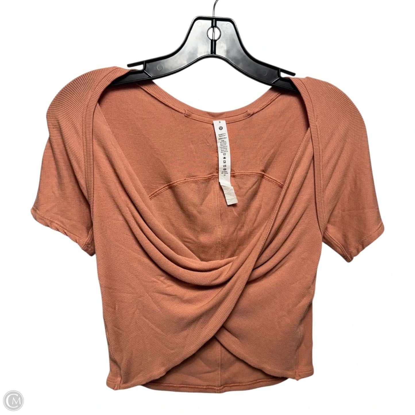 LA Twist Front Crop Top By Lululemon In Pink Savannah, Size: 8