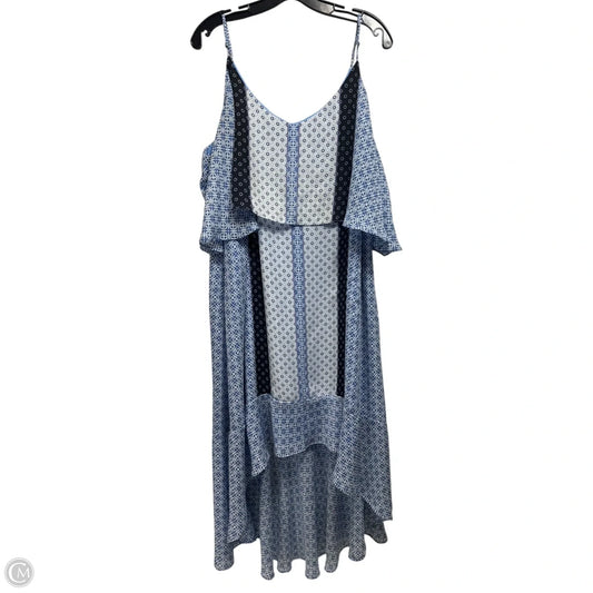 Dress Casual Maxi By Kaari Blue In Floral Print, Size: Xl