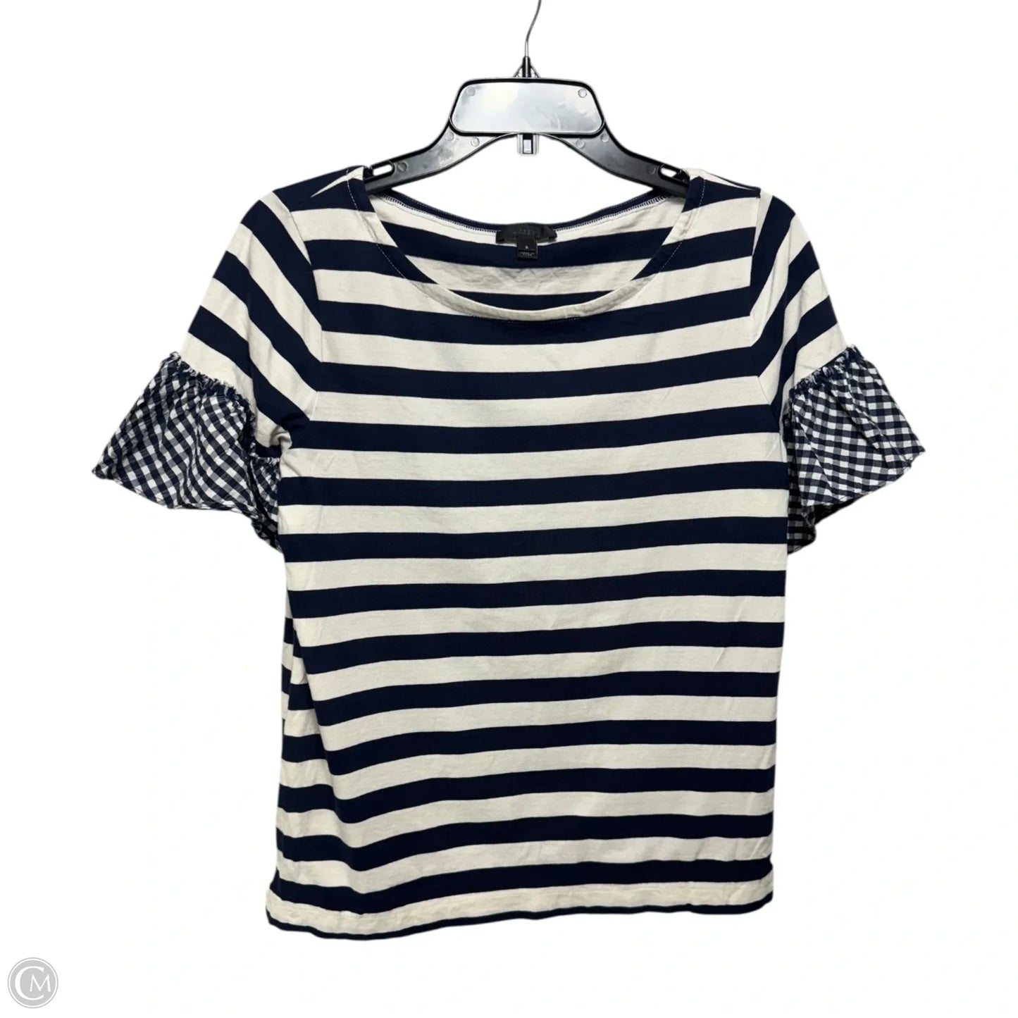 Top Short Sleeve By J. Crew In Striped Pattern, Size: S