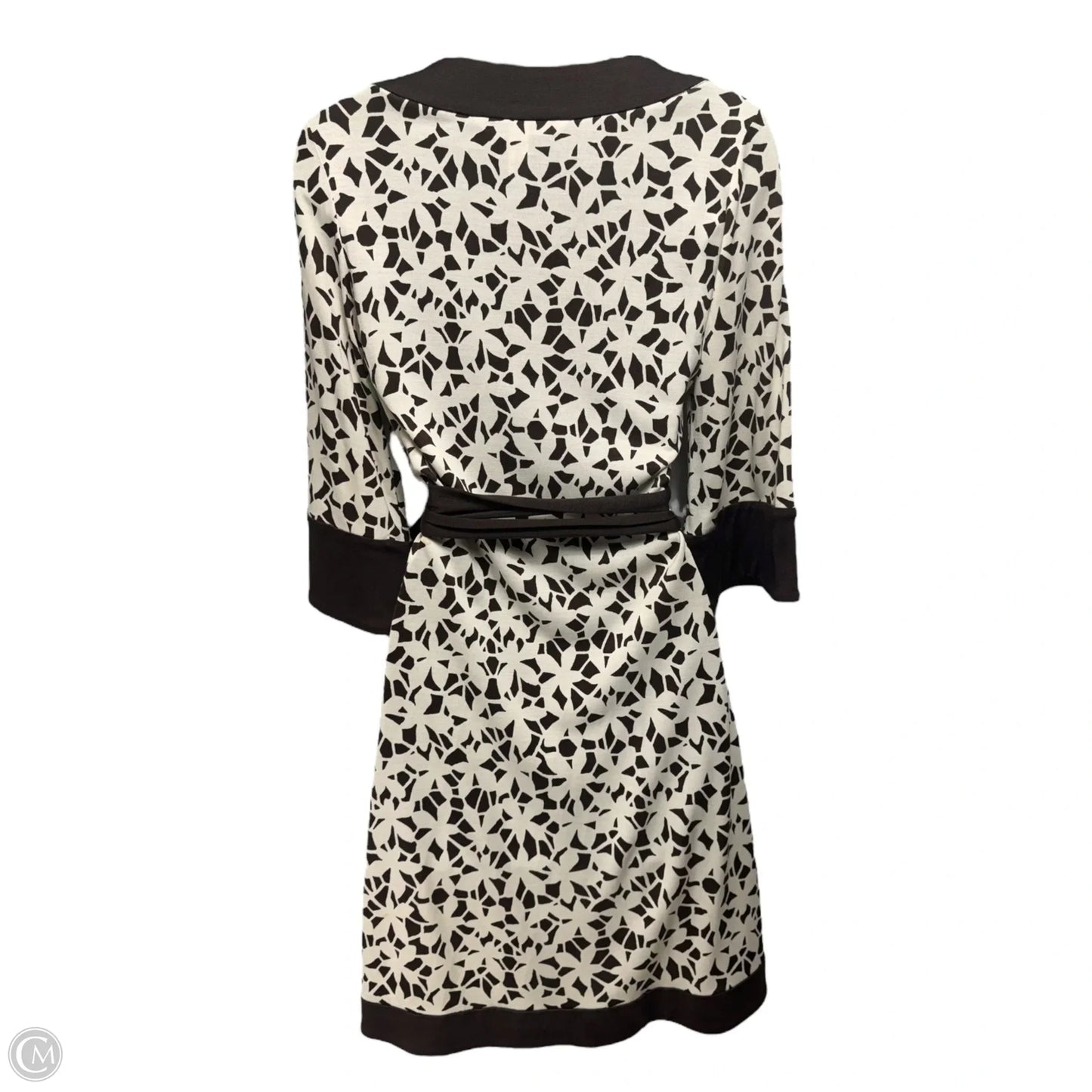 Renny Silk Wrap Dress Designer By Diane Von Furstenberg In Spring Web Chocolate, Size: 6