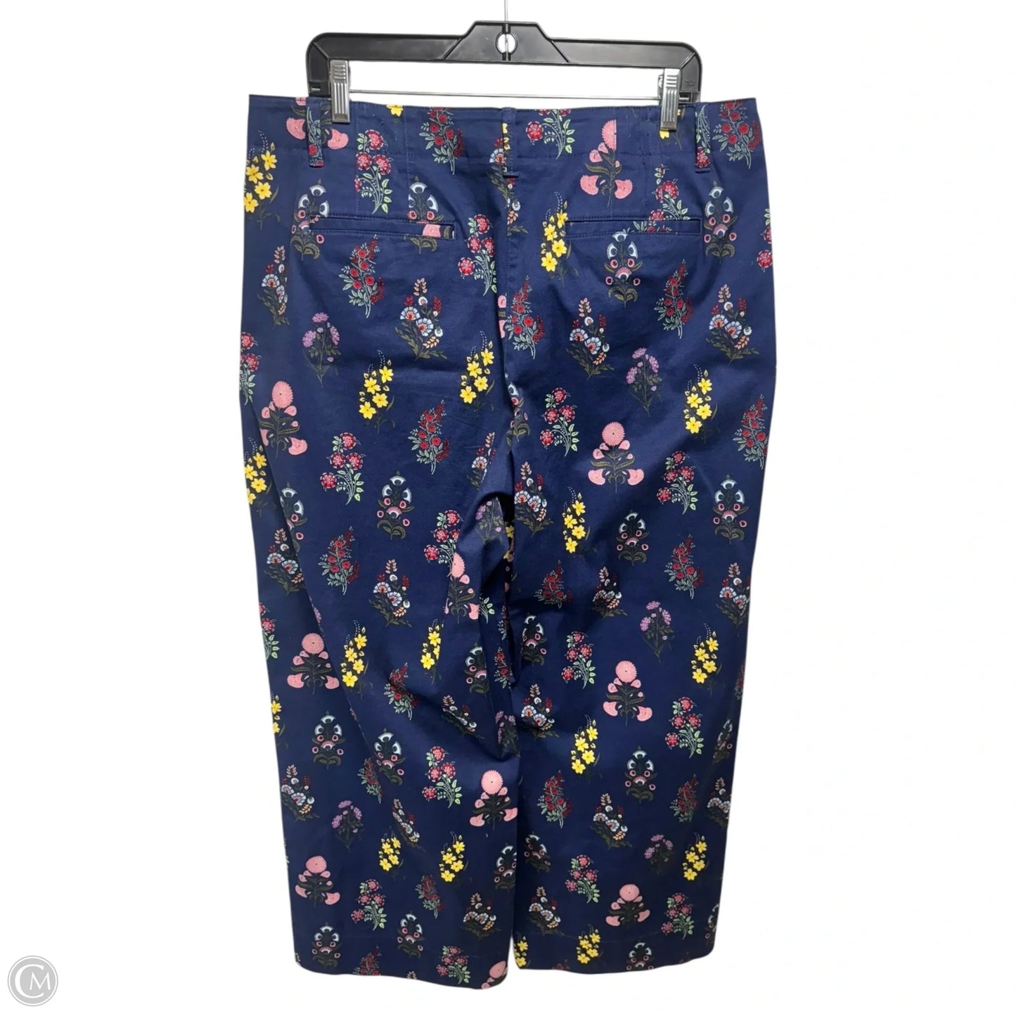 Wide Ankle Twill Pants By Talbots In Floral Radiance, Size: 14