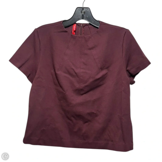 Top Short Sleeve By Spanx In Maroon, Size: M