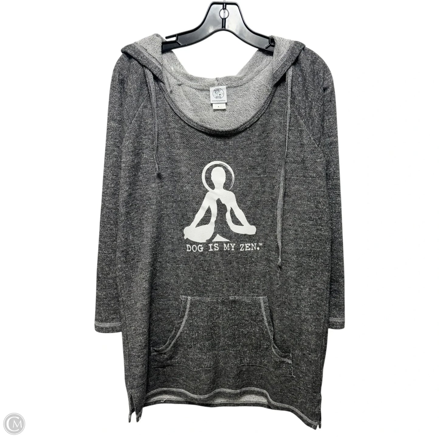 Dog Is My Zen Sweatshirt Hoodie By Dog Is Good In Grey, Size: Xl