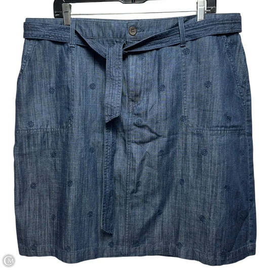 Skirt Mini & Short By Talbots In Blue, Size: 16