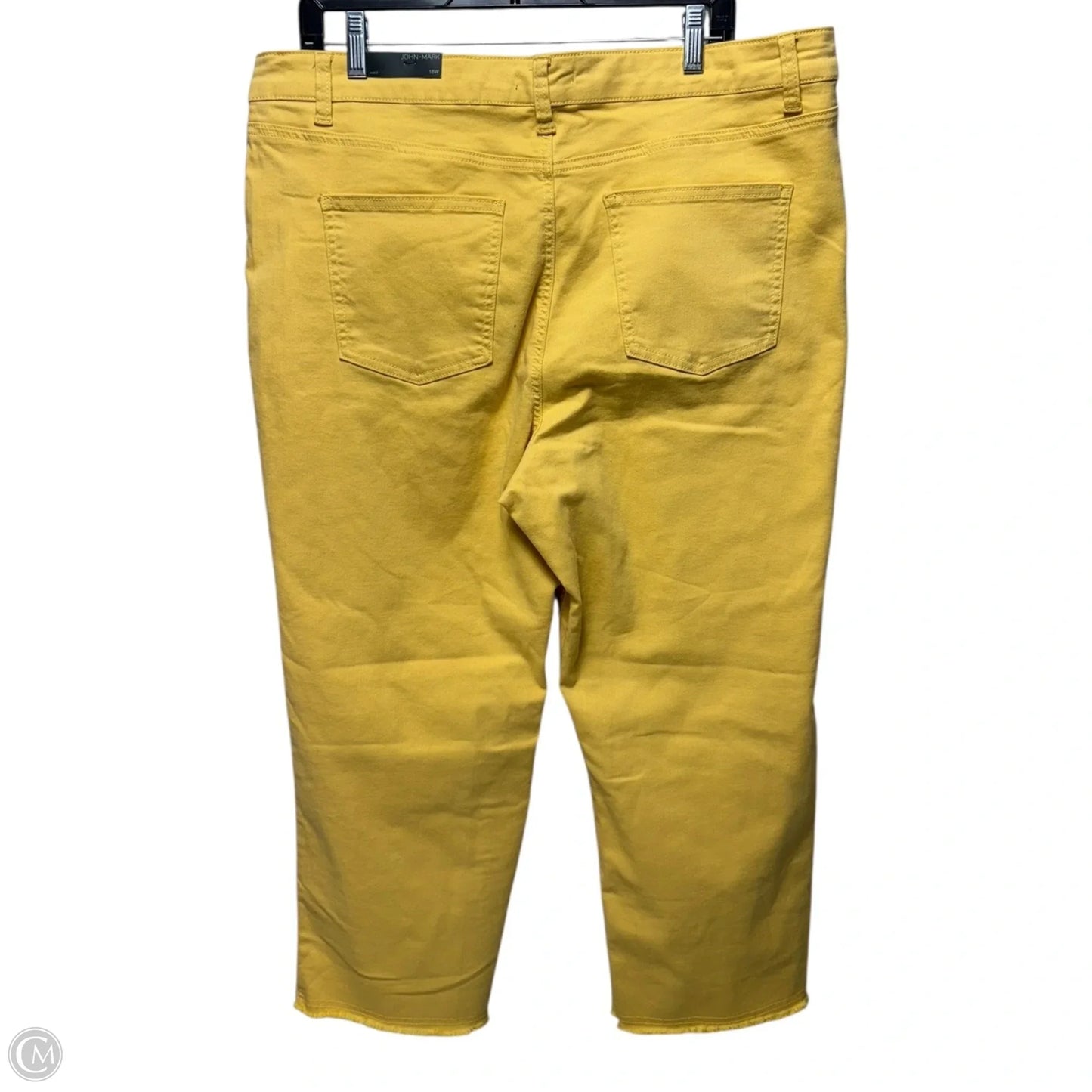 Pants Ankle Cropped By John Mark In Yellow, Size: 18