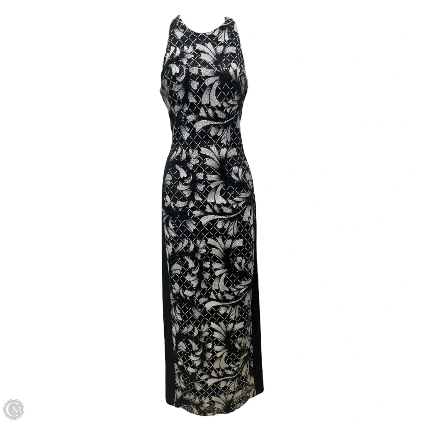Veronica Embroidered Sequin Dress By Badgley Mischka In Floral Print, Size: 2