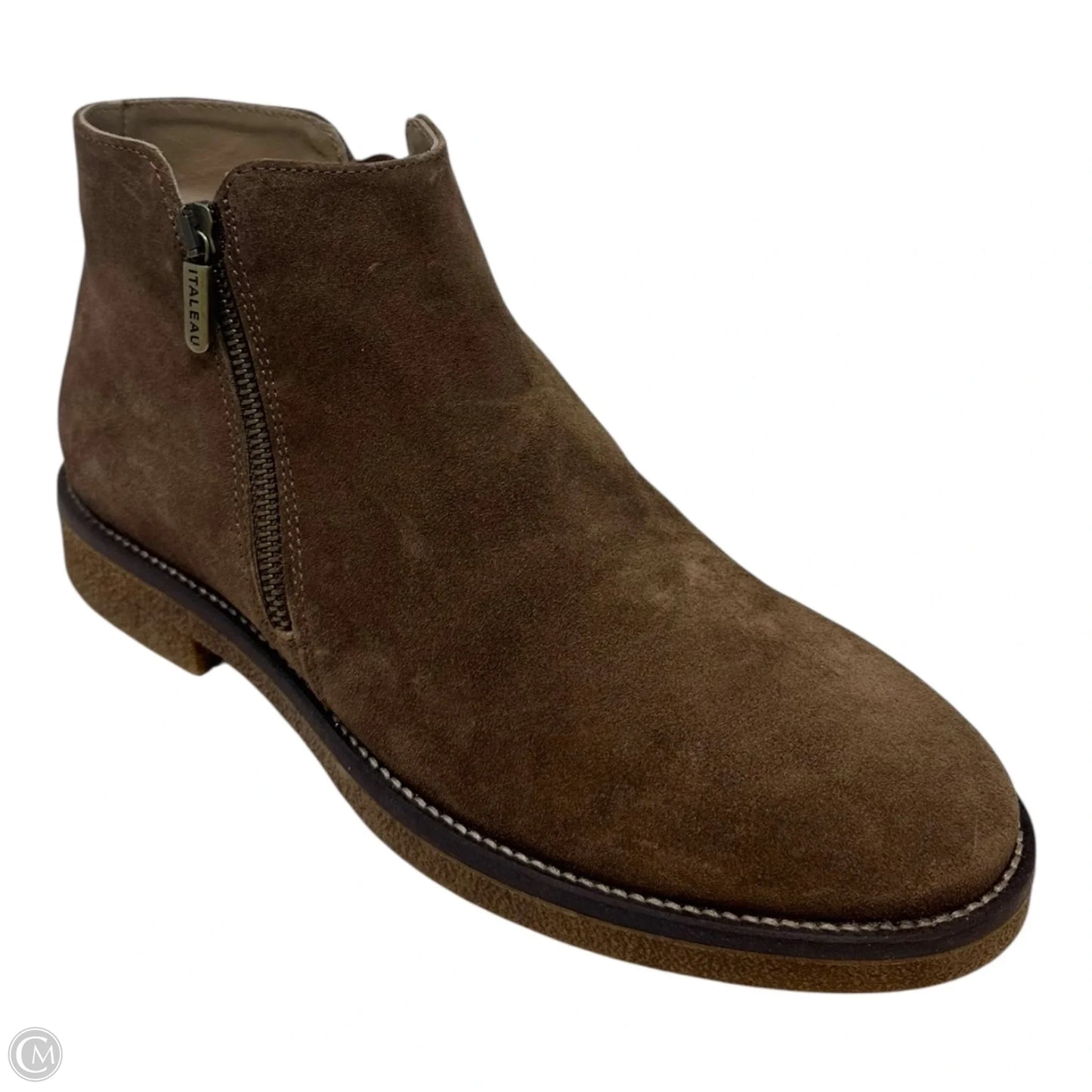 Foliana Boots Ankle Heels By Italeau In Brown, Size: 9.5