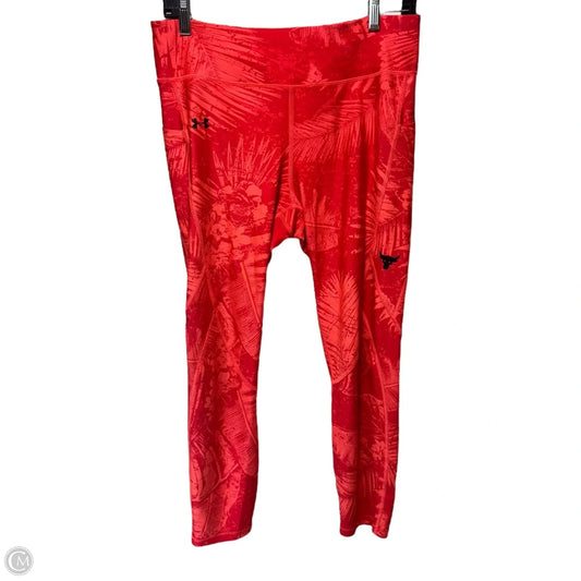 Athletic Capris By Under Armour In Orange, Size: L