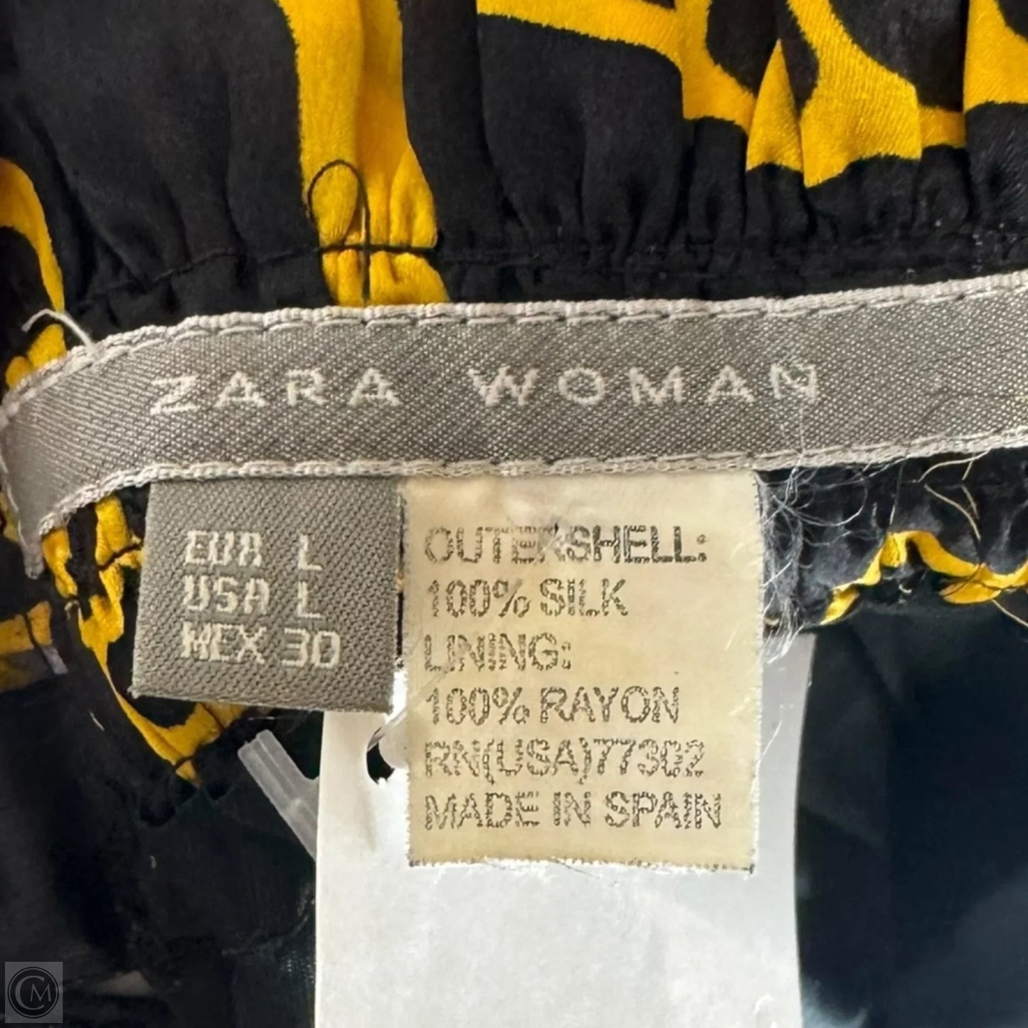 Silk Dress Casual Short By Zara In Multi-colored, Size: L