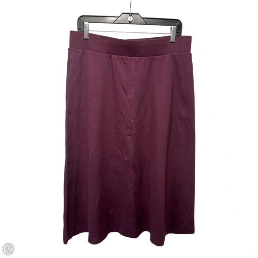 Skirt Midi By Lands End In Maroon, Size: M