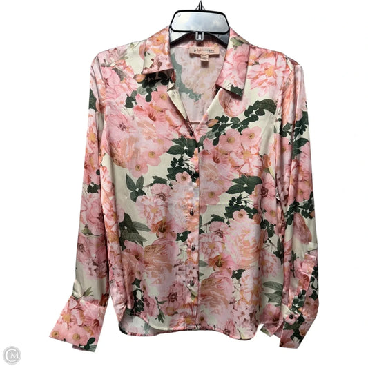 Top Long Sleeve By Philosophy In Floral Print, Size: Xs