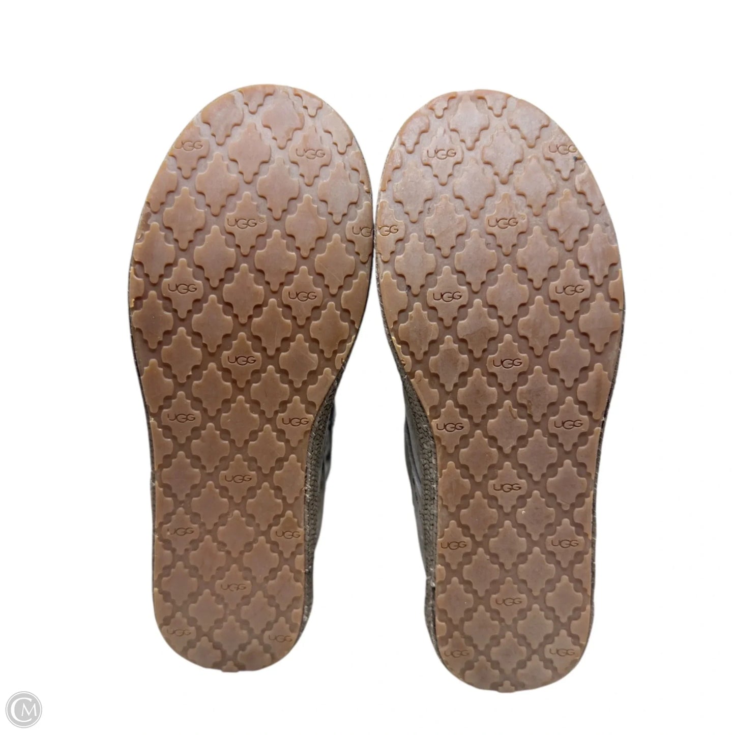 Somaya Moccasin Boots Designer By Ugg In Grey, Size: 5