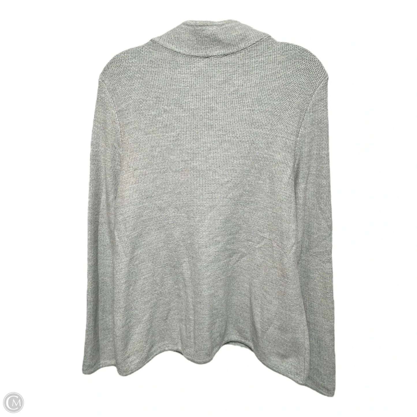 Sweater Cardigan By Talbots In Grey, Size: L