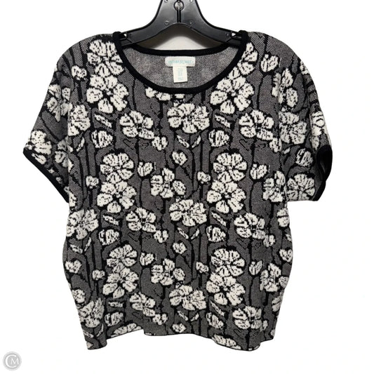 Knit Top Short Sleeve By Cynthia Rowley In Floral Print, Size: S
