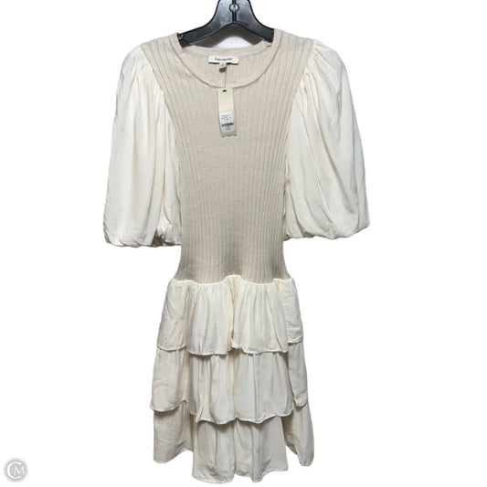 Dress Casual Short By Francesca's In Cream, Size: L