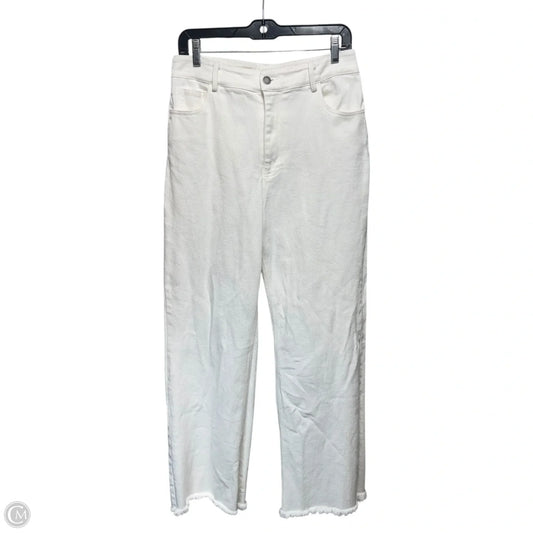 Jeans Wide Leg By En Saison In White, Size: L