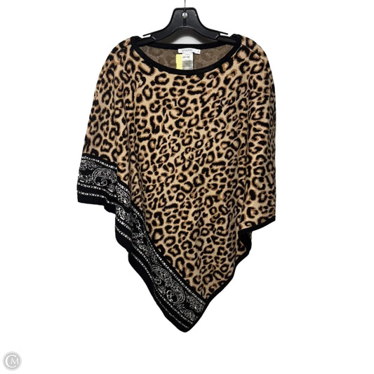 Poncho By Chicos In Animal Print, Size: S/M
