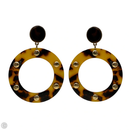 Tortoiseshell Hoop Dangle Earrings