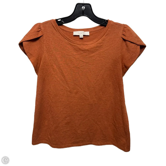 Top Short Sleeve By Loft In Copper, Size: M