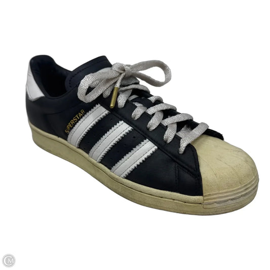 Men’s Superstar Sneakers Shoes By Adidas In Black, Size: MEN’S 7 (Women’s 8)