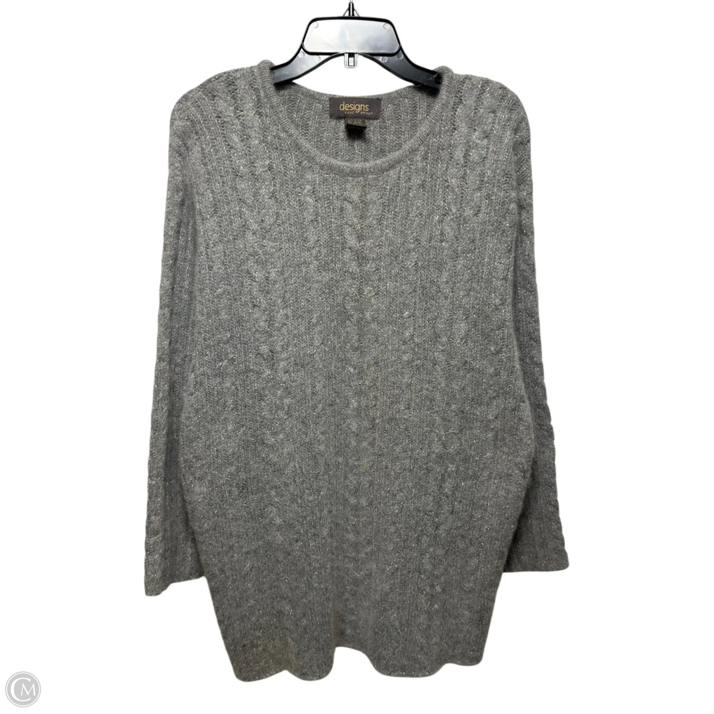 Angora Blend Metallic Sweater By Lane Bryant In Grey, Size: L