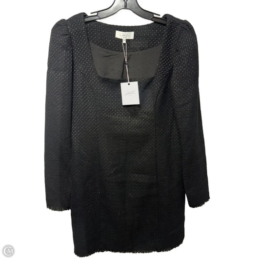 The Estelle Tweed Mini Dress By L’Academie In Black, Size: L