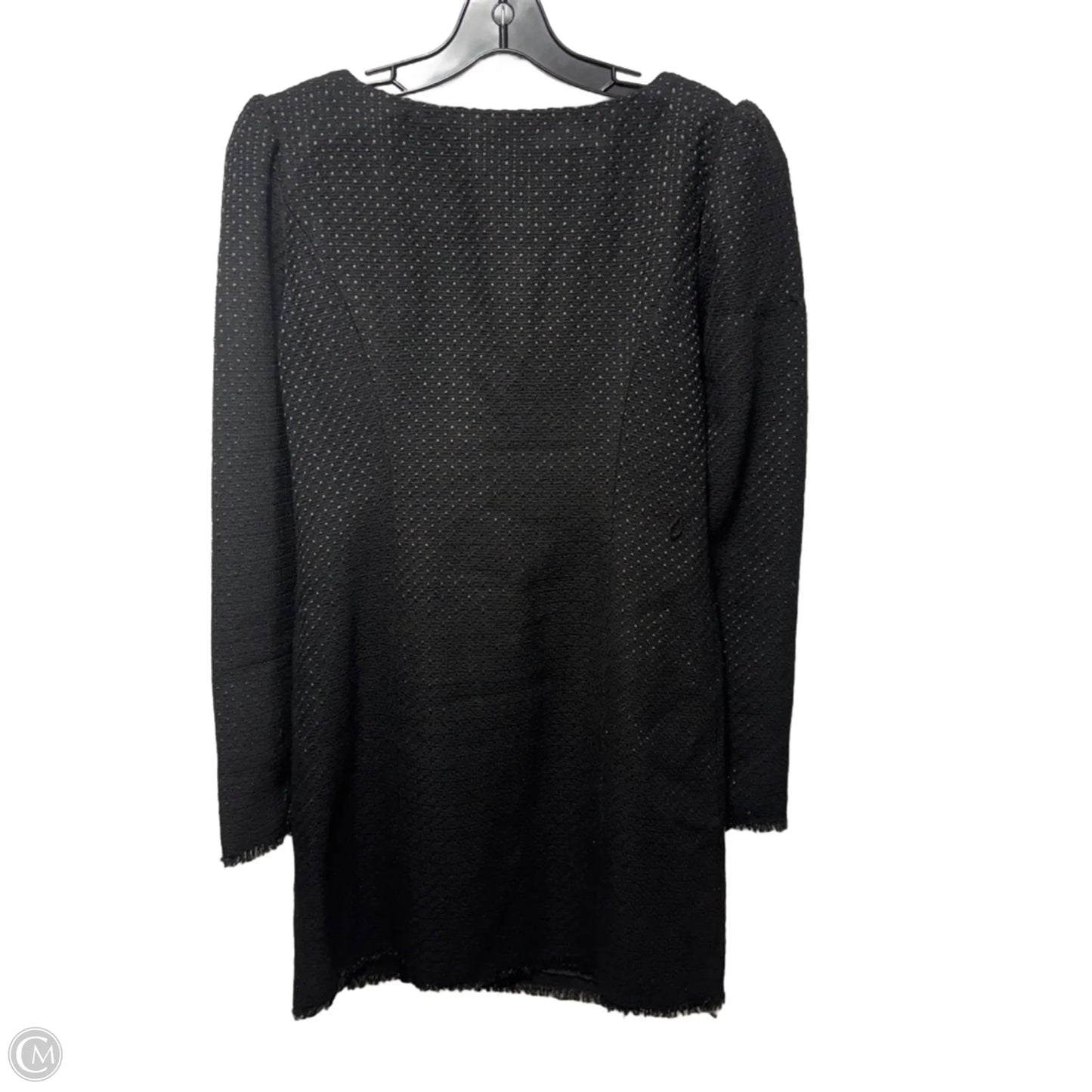 The Estelle Tweed Mini Dress By L’Academie In Black, Size: L