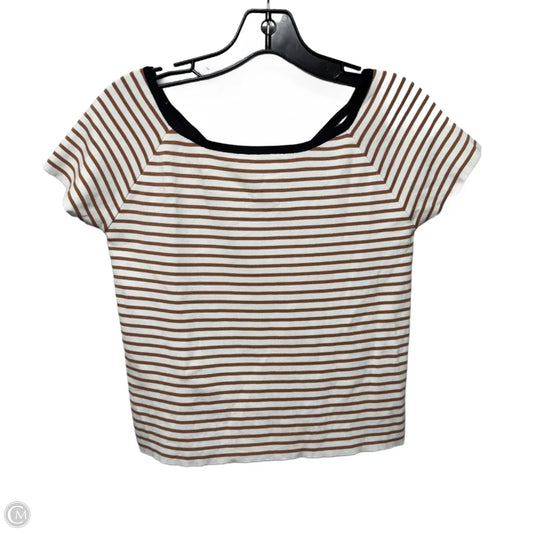 Top Short Sleeve By Prima In Striped Pattern, Size: M