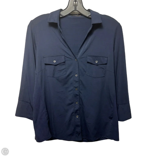 Top Long Sleeve By J Mclaughlin In Blue, Size: M