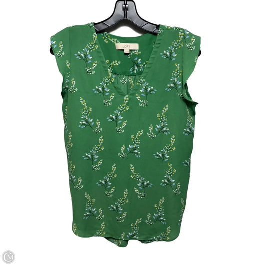 Top Short Sleeve By Loft In Floral Print, Size: S