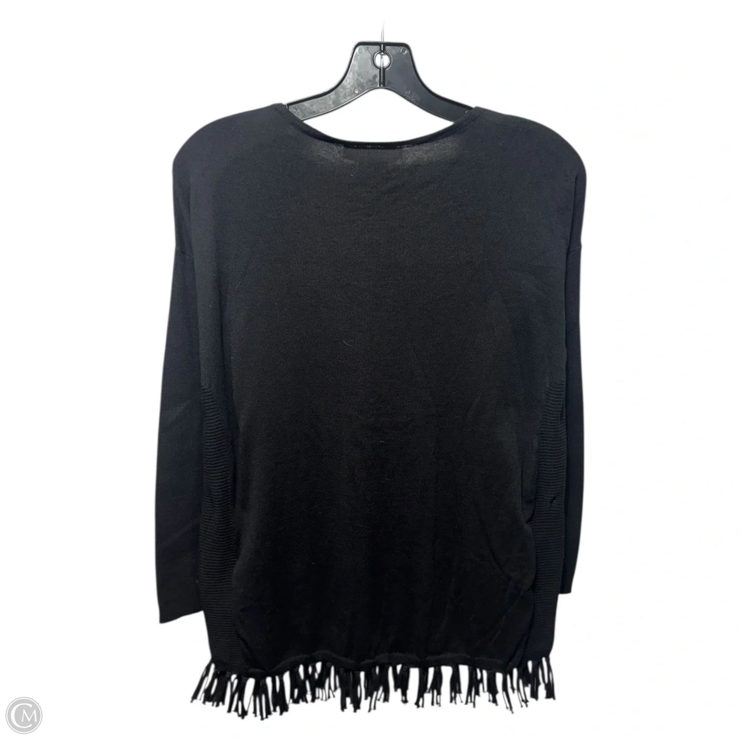 Ramona Fringe Sweater Designer By Lilly Pulitzer In Black, Size: XXS
