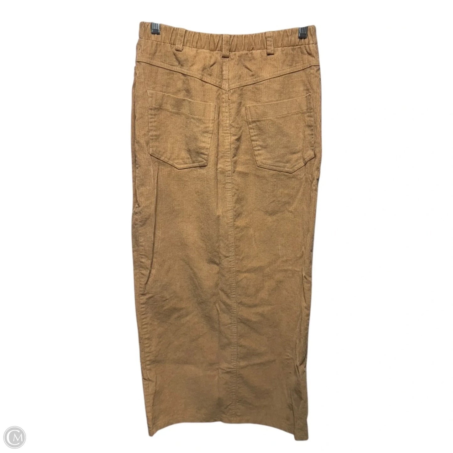 Corduroy Skirt Maxi By Kirious In Tan, Size: S