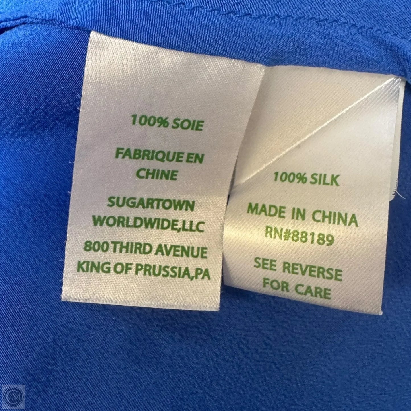 Silk Top Sleeveless Designer By Lilly Pulitzer In Blue, Size: M