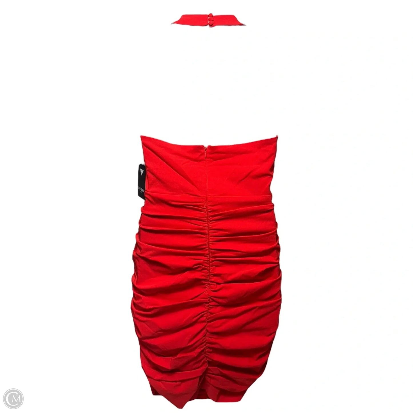 Ruched Dress Party Midi By Guess In Red, Size: 12