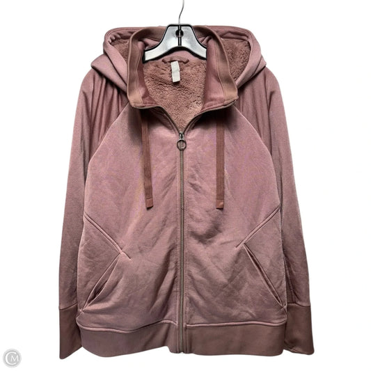 Sweatshirt Hoodie By Athleta In Pink, Size: L