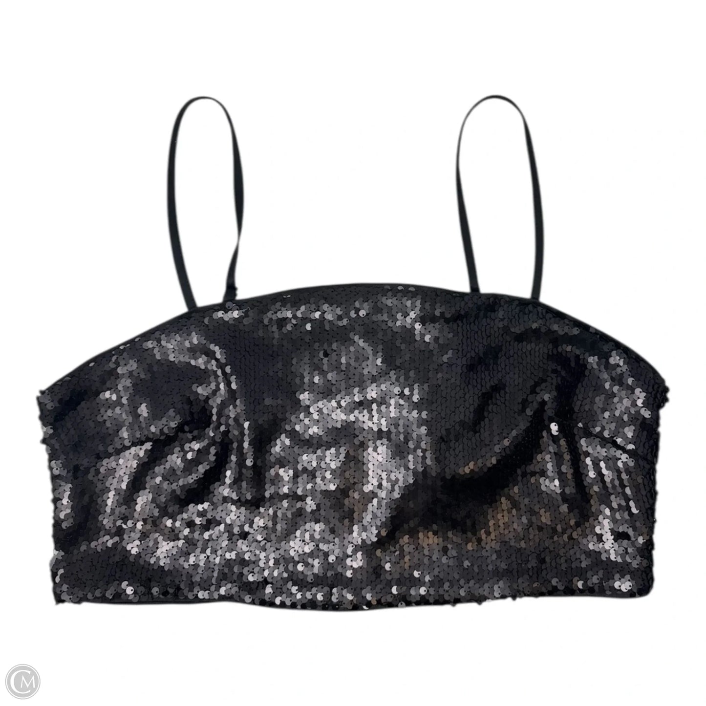 Sequin Top Cami By Boohoo Boutique In Black, Size: 10