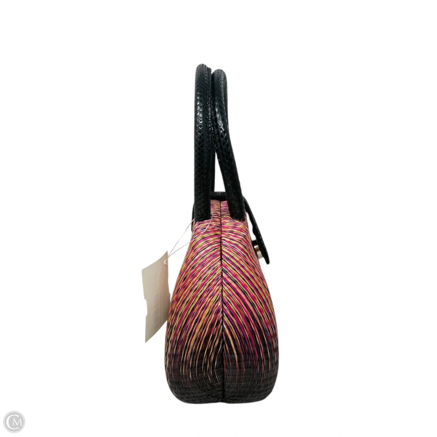 Fern Hardcase Woven Handbag By Bahay Bags, Size: Small