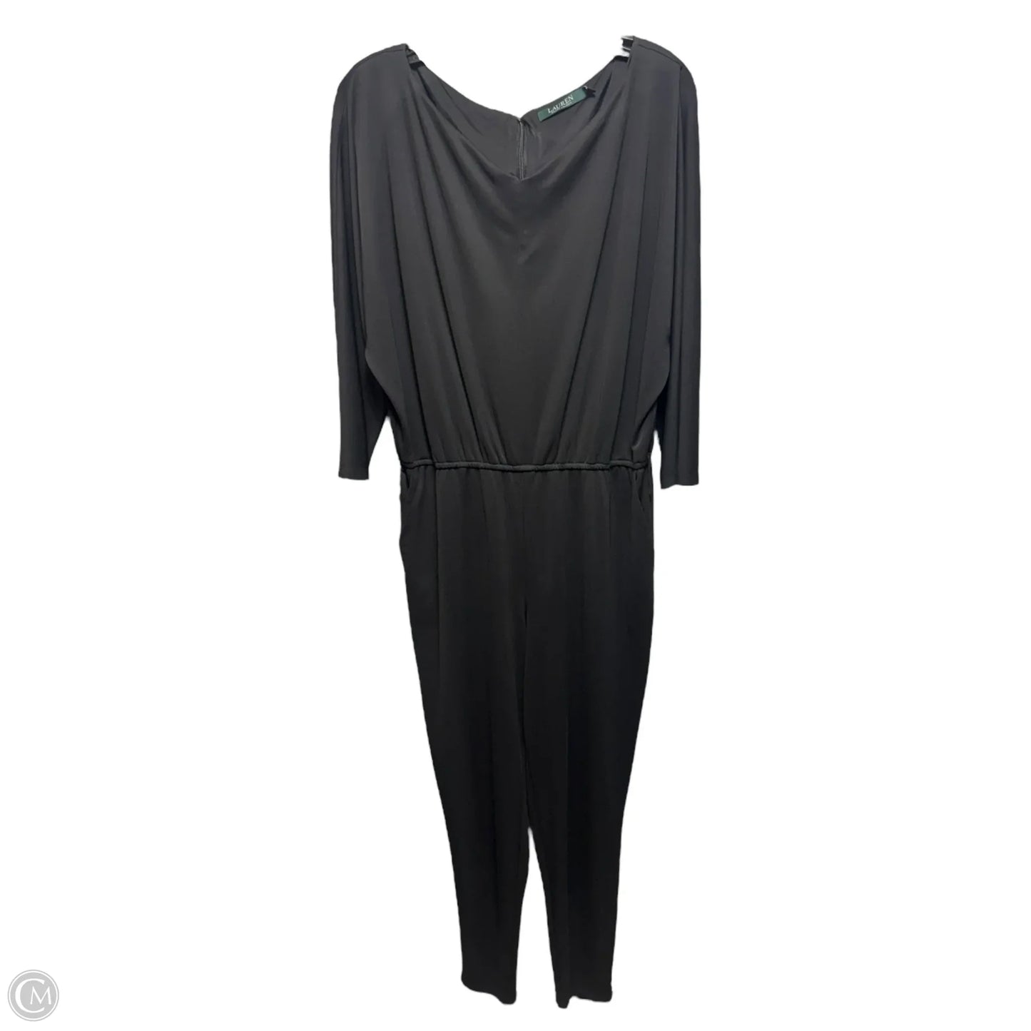 Jumpsuit By Lauren By Ralph Lauren In Black, Size: L