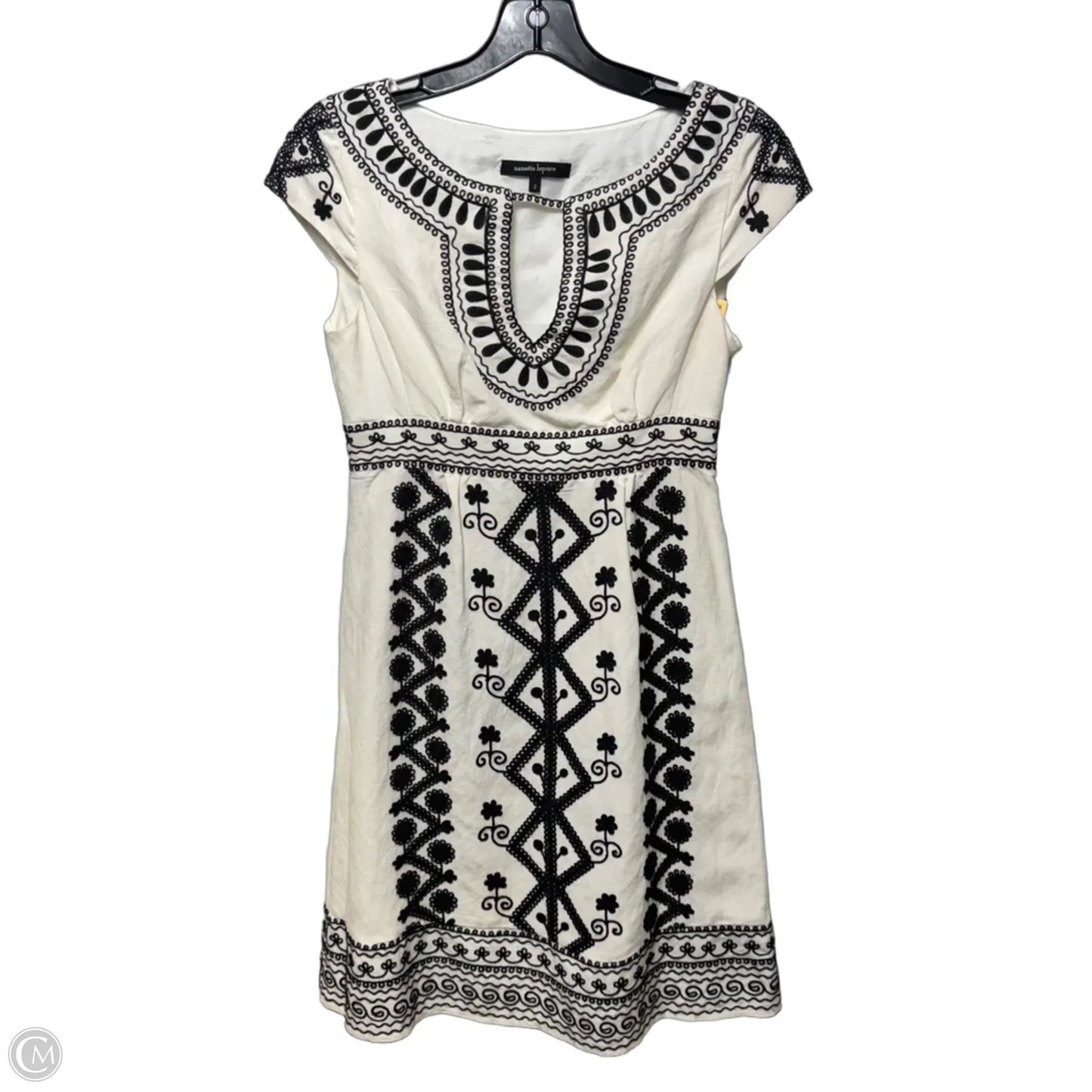 Embroidered Dress Casual Short By Nanette Lepore In Cream, Size: 2