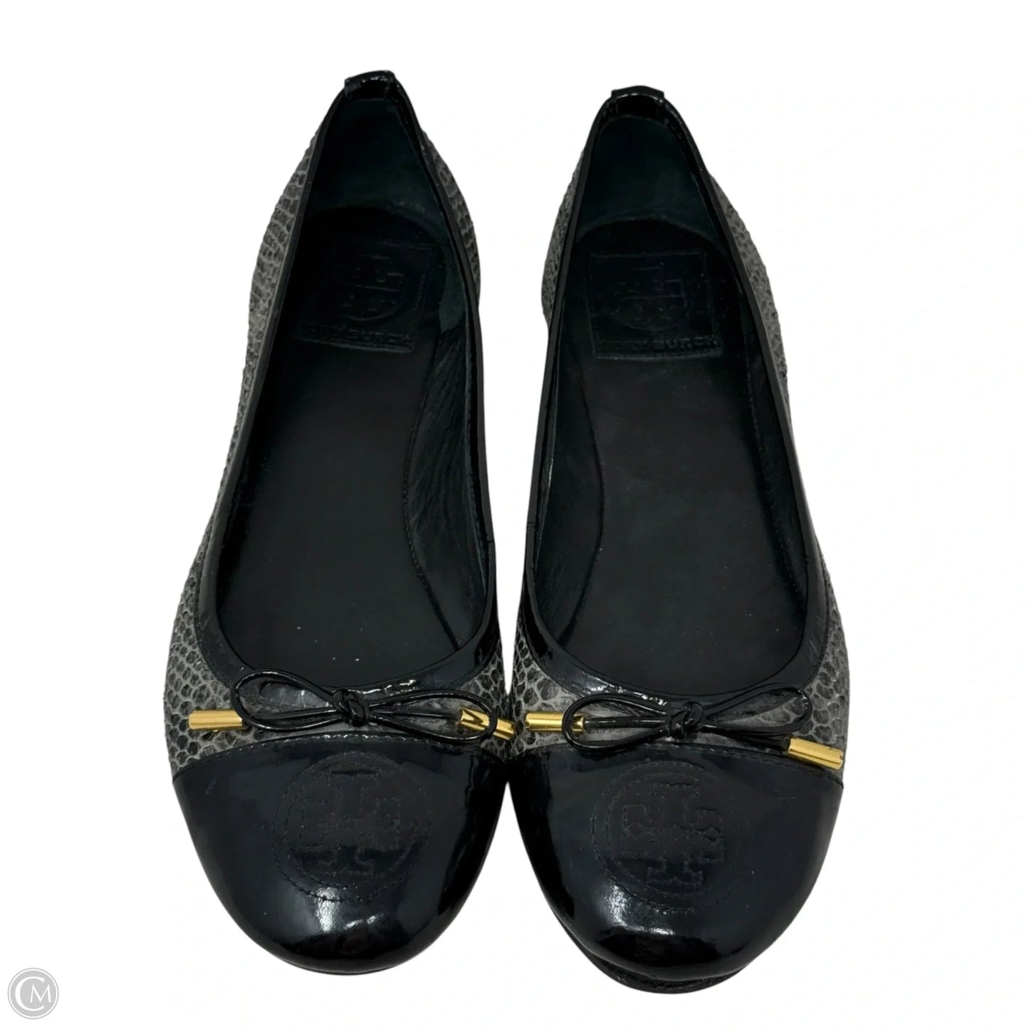 Verbena Tribal Snake Ballet Flats Designer By Tory Burch In Snakeskin Print, Size: 8.5