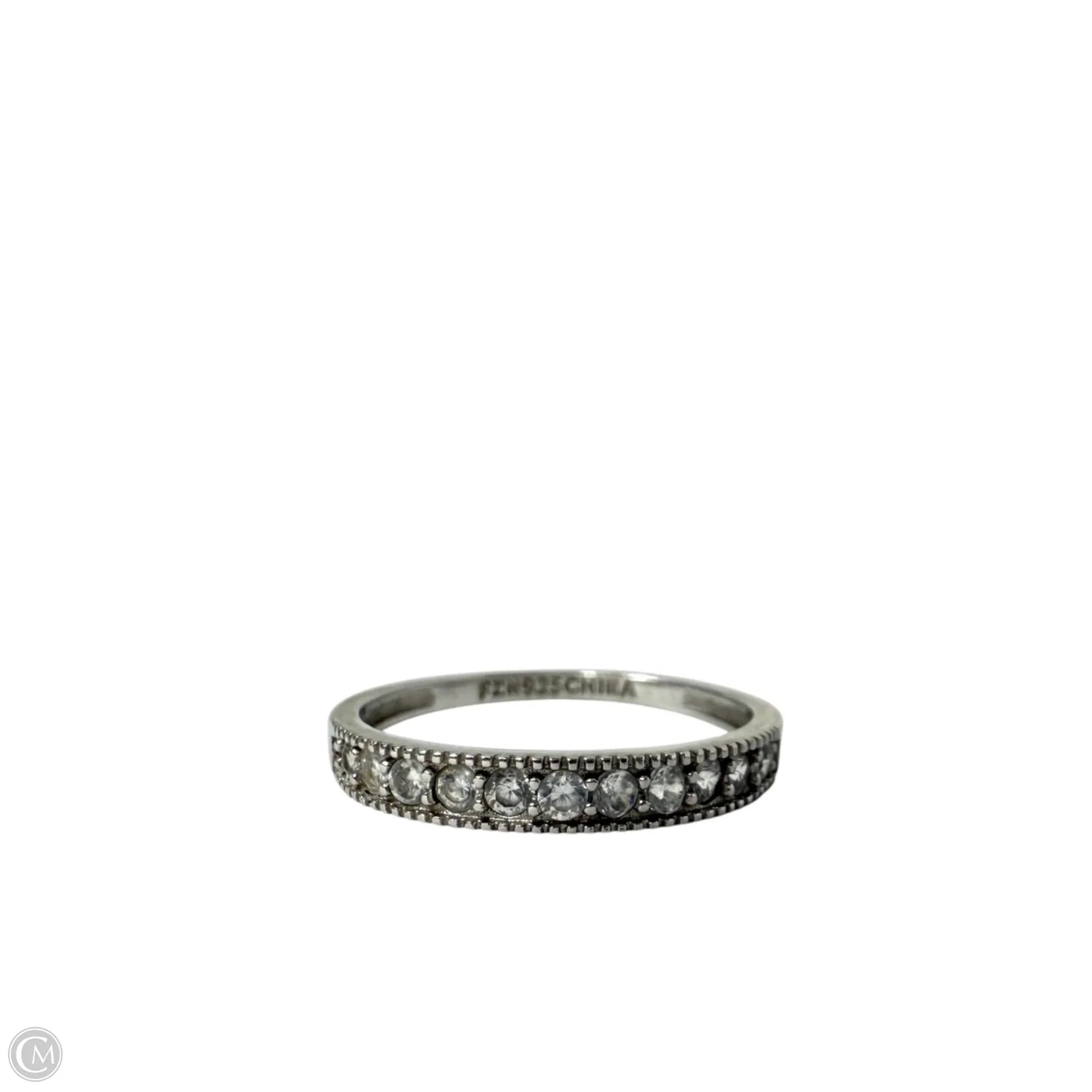 Sterling Silver & CZ Eternity Band, Size: 8