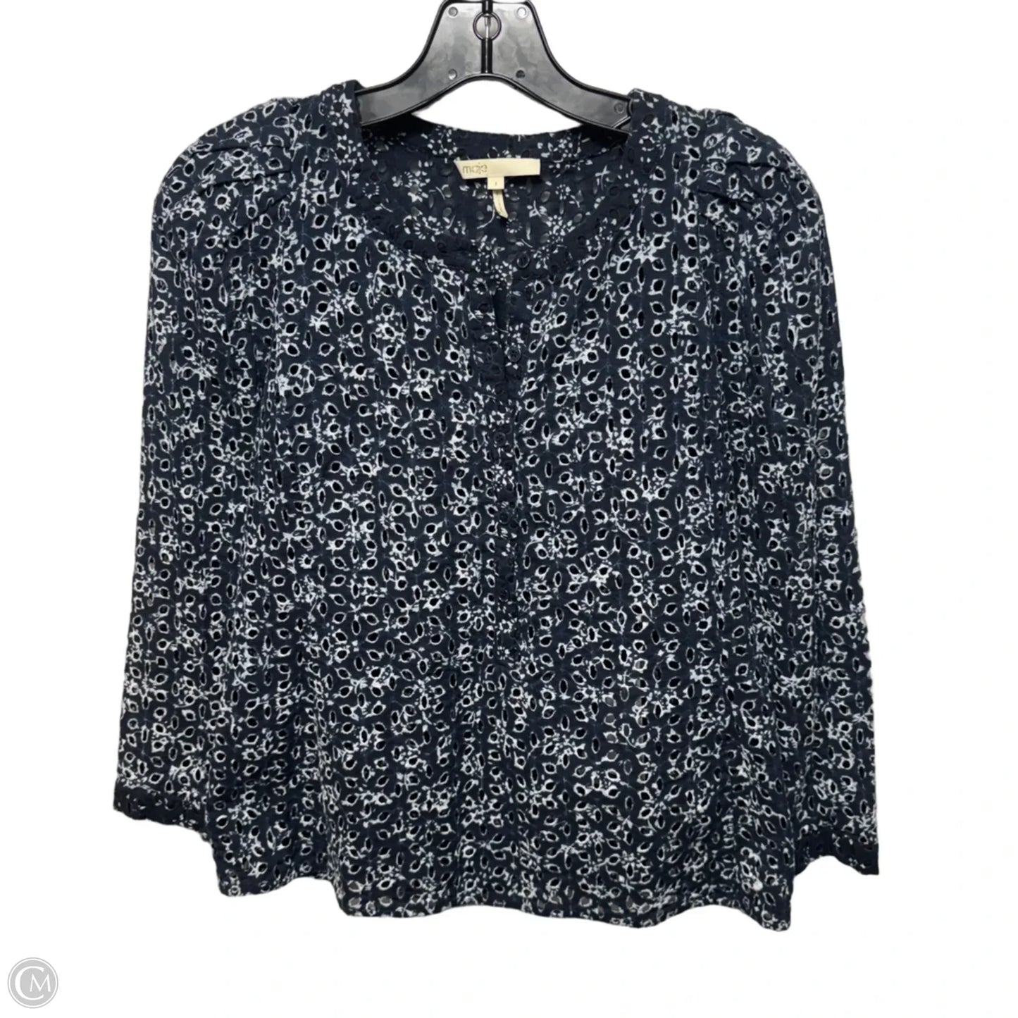 Top Long Sleeve By Maje In Blue, Size: S