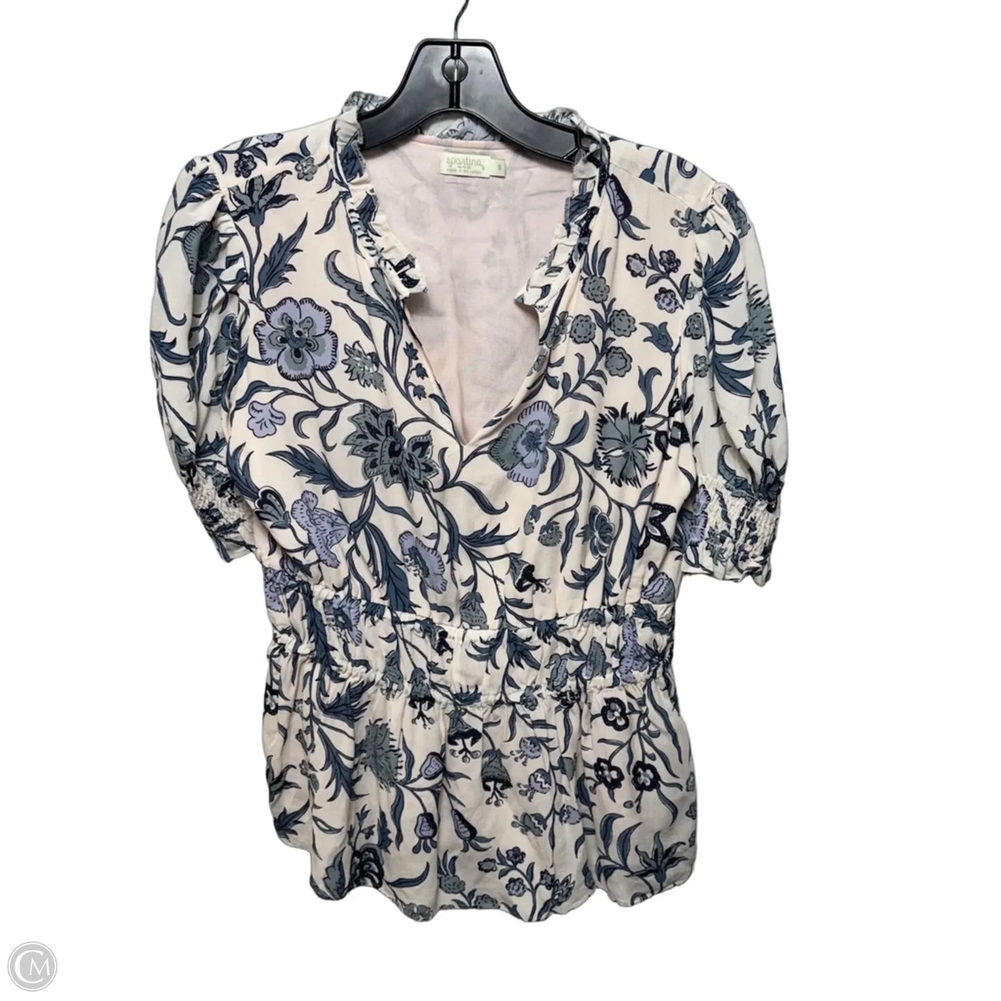 Isadora Blouse By Spartina In Hamilton Floral Block Cream, Size: S