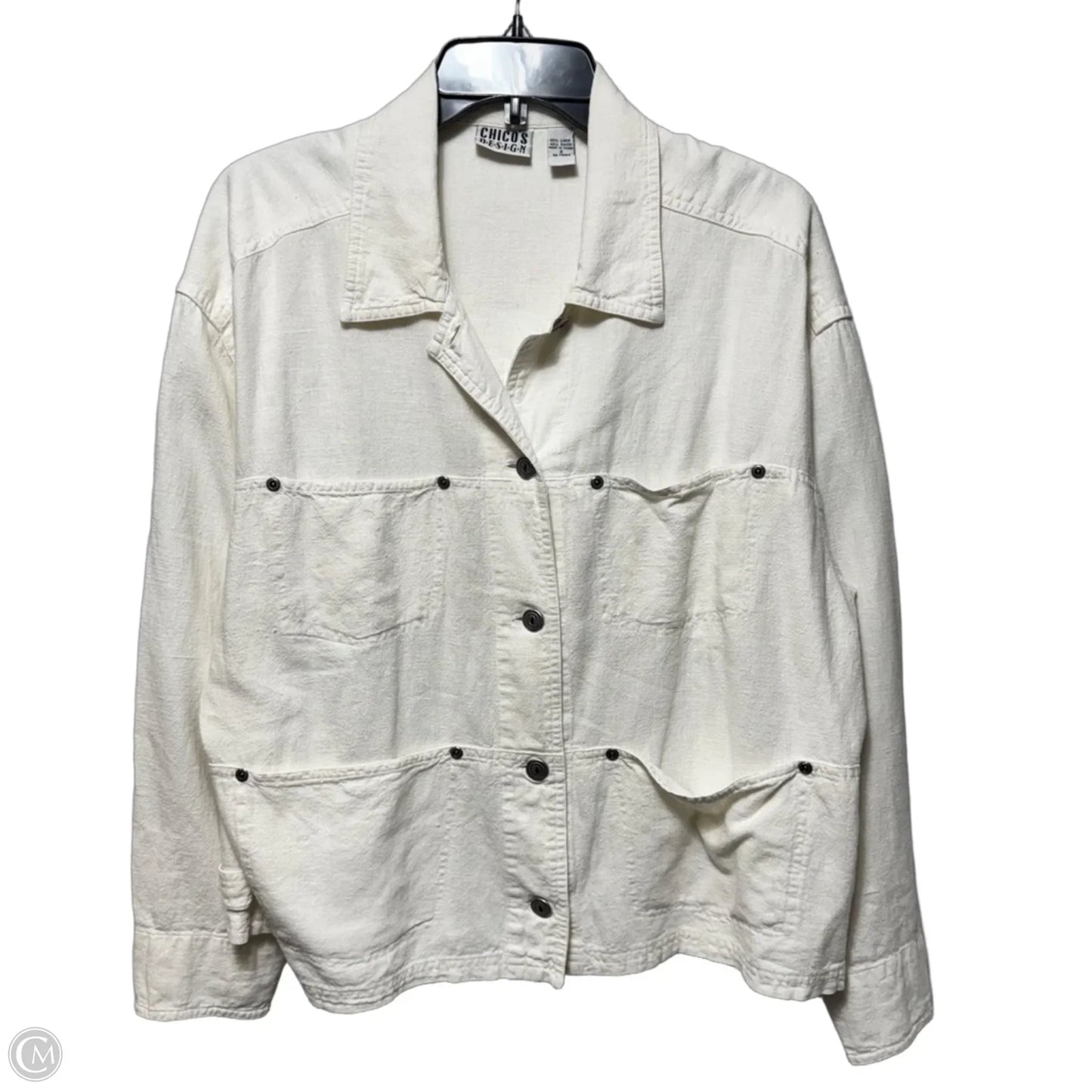 Jacket Other By Chicos In White, Size: 2