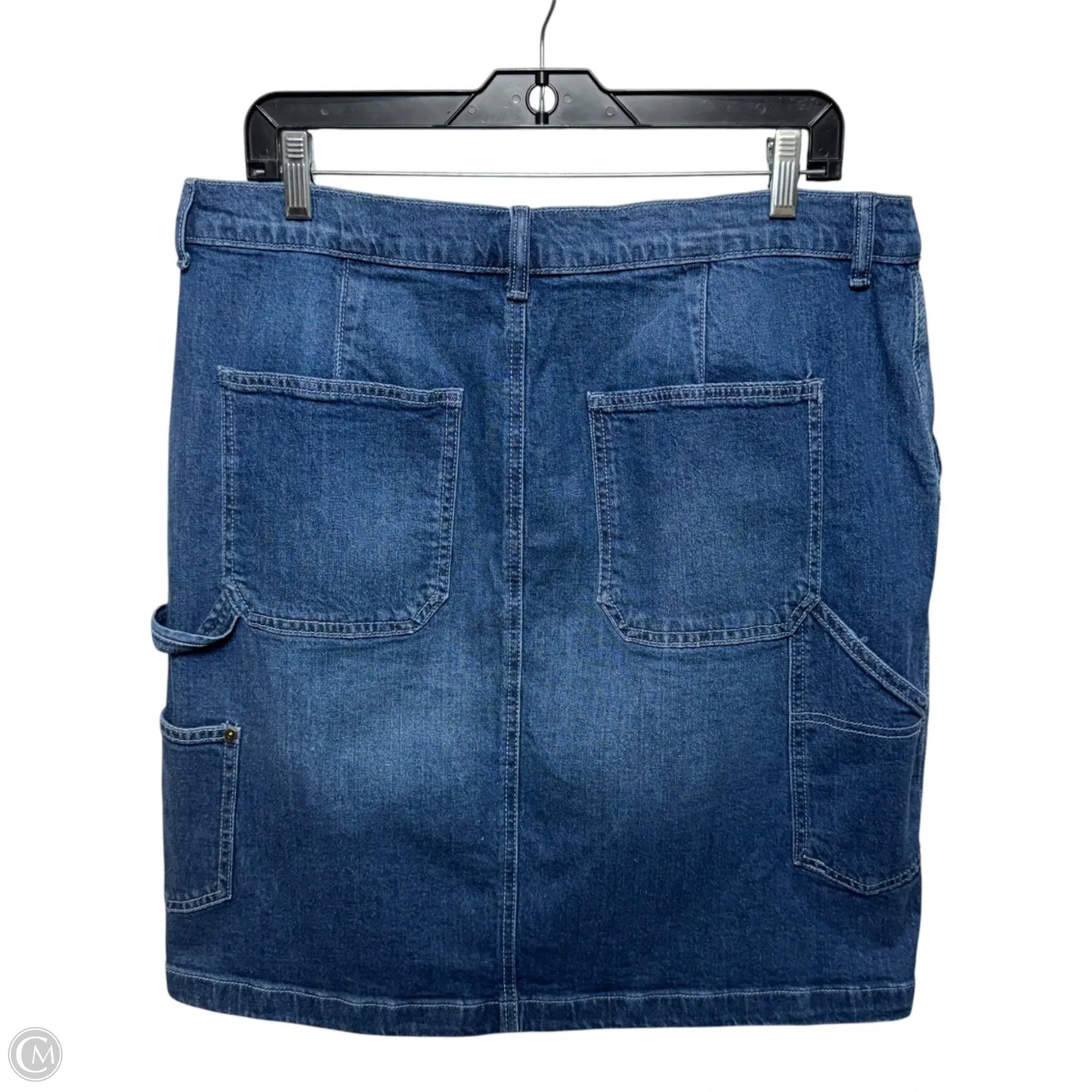 Skirt Mini & Short By Gloria Vanderbilt In Blue Denim, Size: 14