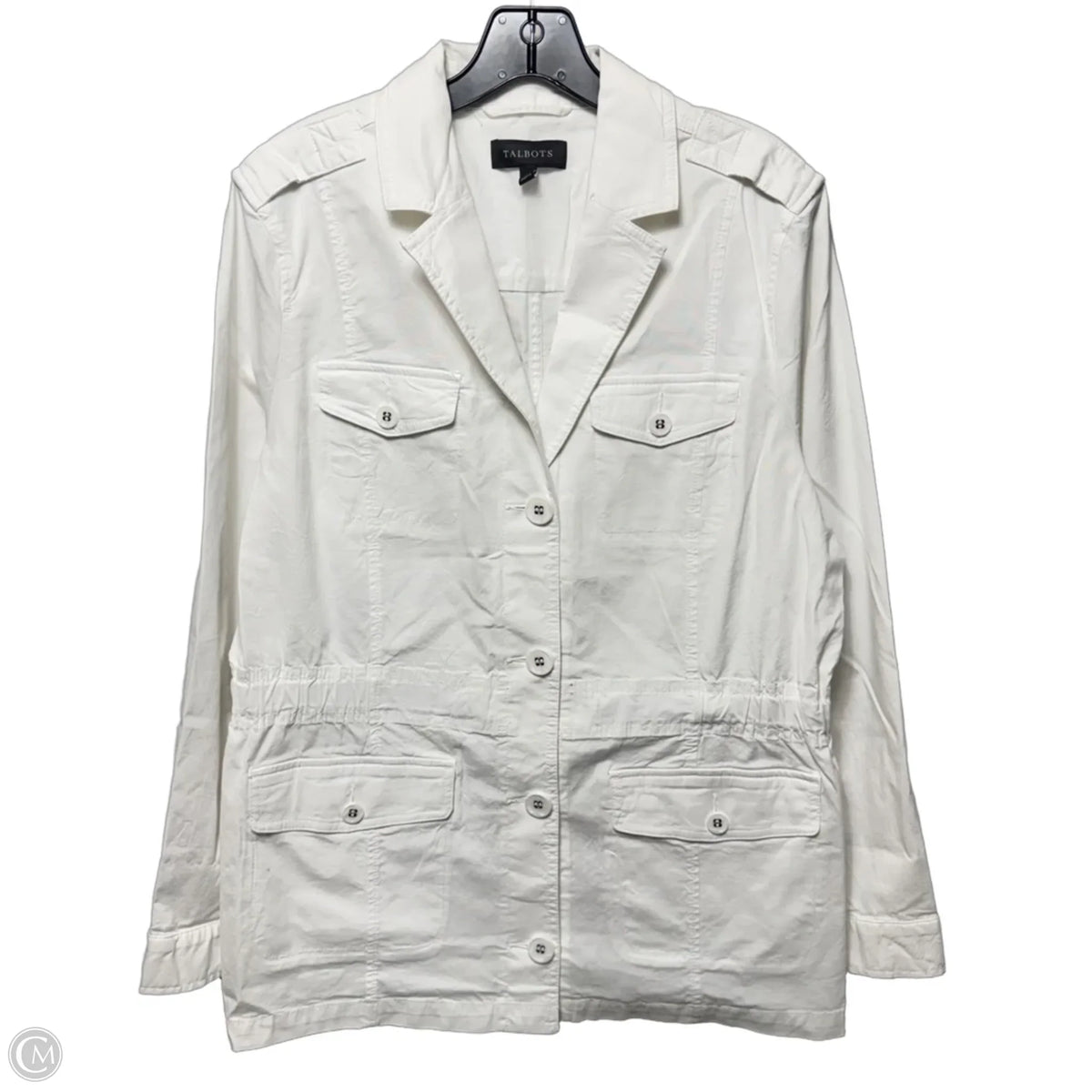 Jacket By Talbots In White, Size: L