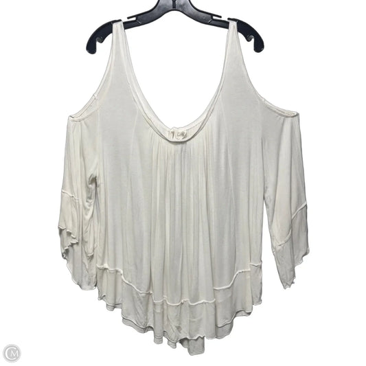 Cold Shoulder Top Long Sleeve By Free People In Cream, Size: Large