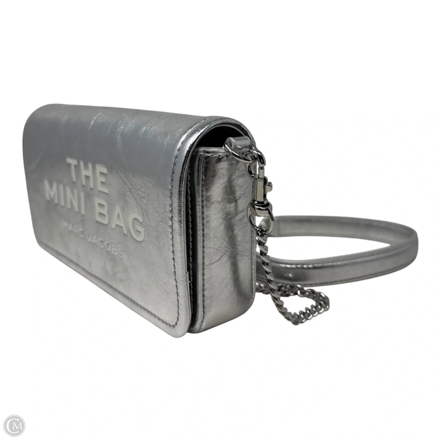 The Mini Bag Metallic Crossbody Handbag Designer By Marc By Marc Jacobs, Size: Small